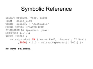 Oracle SQL Model Clause | PPT