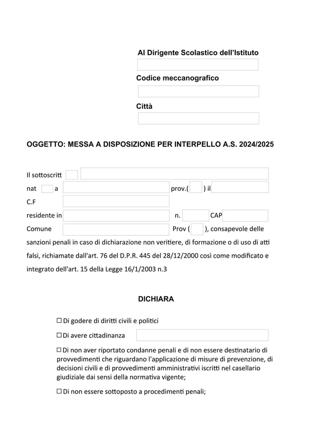 Modello-MAD-interpello2024-scuola-PDFeditabile-v1 | PDF