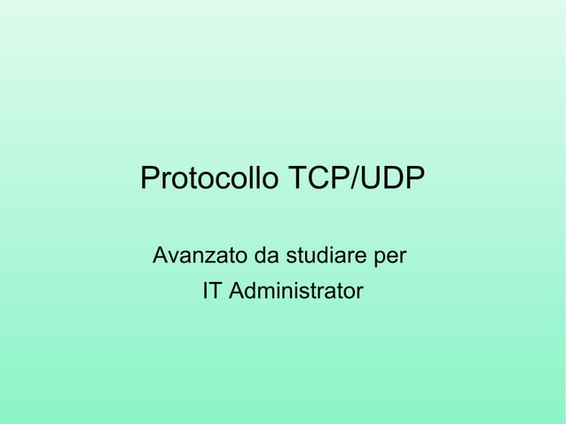Modello TCP/IP | PPT