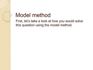 Model method | PPT