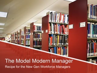 The Model Modern Manager
Recipe for the New Gen Workforce Managers
 
