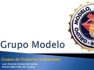 Grupos de Productos Industriales
Luis Antonio Estrada Bermúdez
Universidad Valle del Grijalva
 