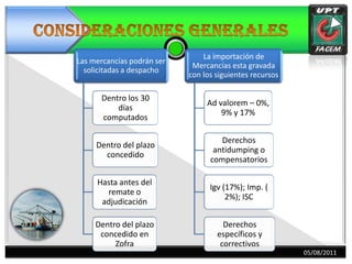 CONSIDERACIONES GENERALES
