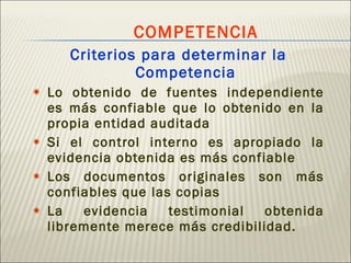 <ul><li>COMPETENCIA </li></ul><ul><li>Criterios para determinar la Competencia </li></ul><ul><li>Lo obtenido de fuentes in...