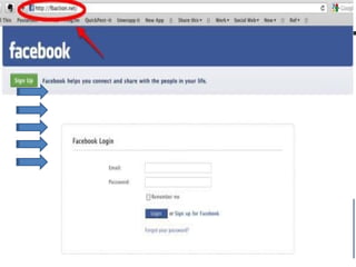 Ferramentas da Engenharia Social
• Mídias sociais
– Obtenção de informações
– Rotina
– Locais frequentados
– Clonagem de perfis
– Phishing
8
 