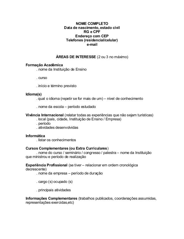 curriculo pronto