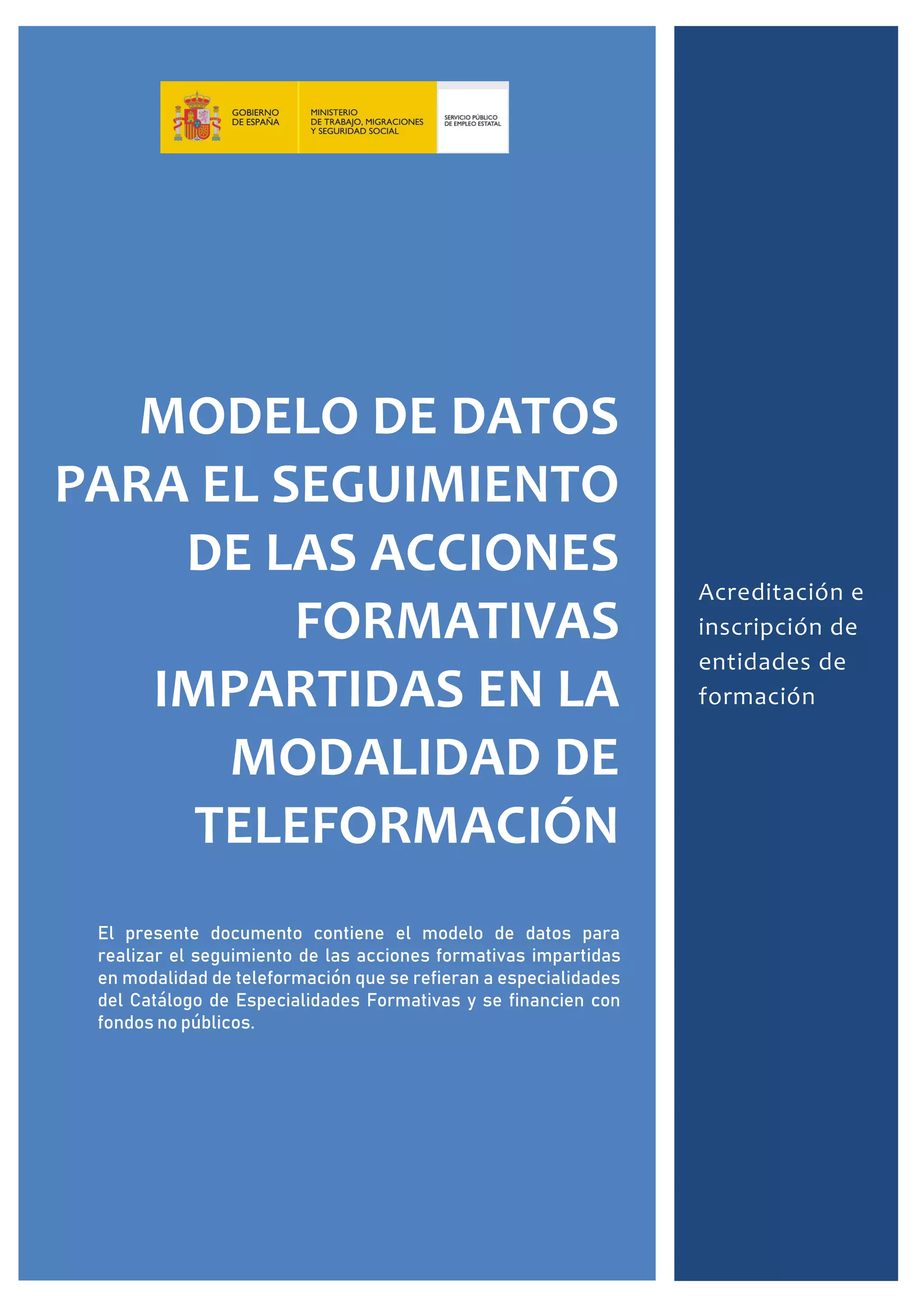 Modelo de datos para el seguimiento de las acciones formativas ...