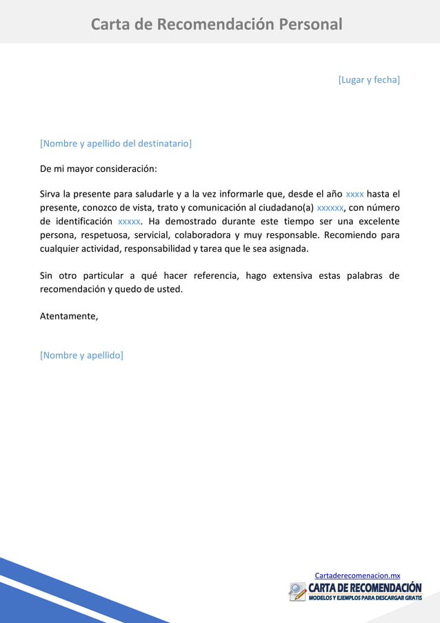 Modelo de-carta-de-recomendacion-personal-pdf