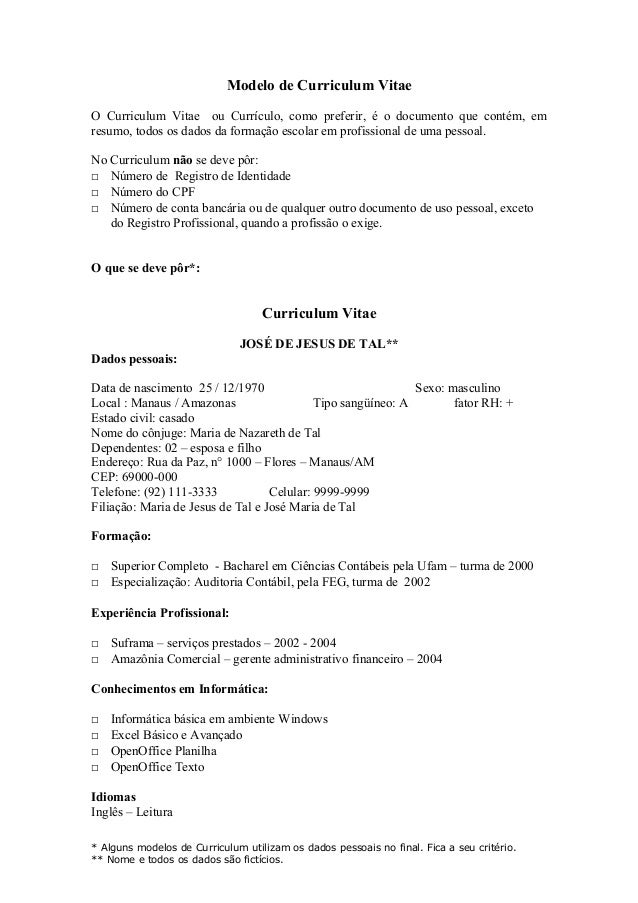 Curriculum vitae abnt 03 picture