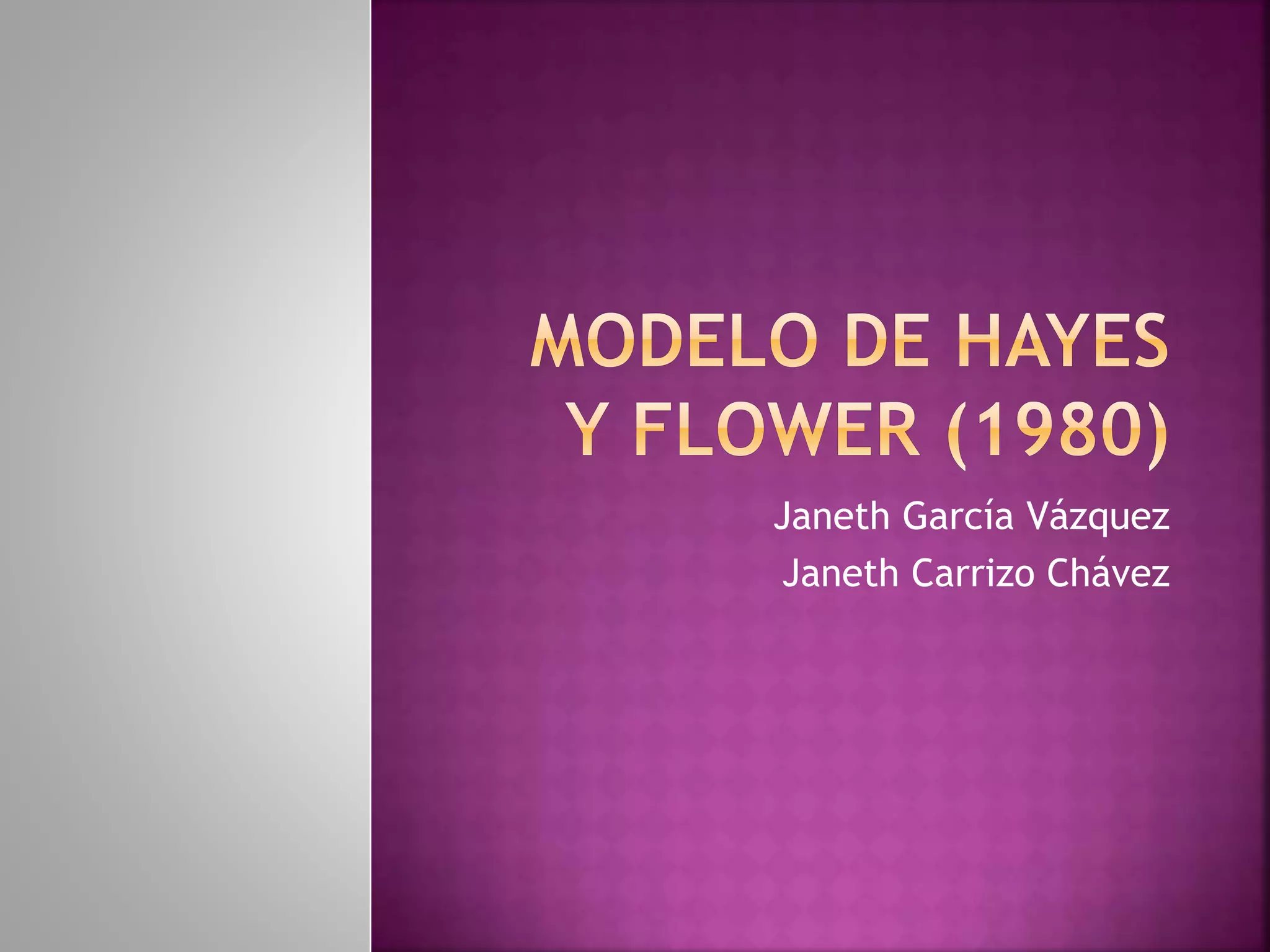Modelo dehayesyflower1980 PPT
