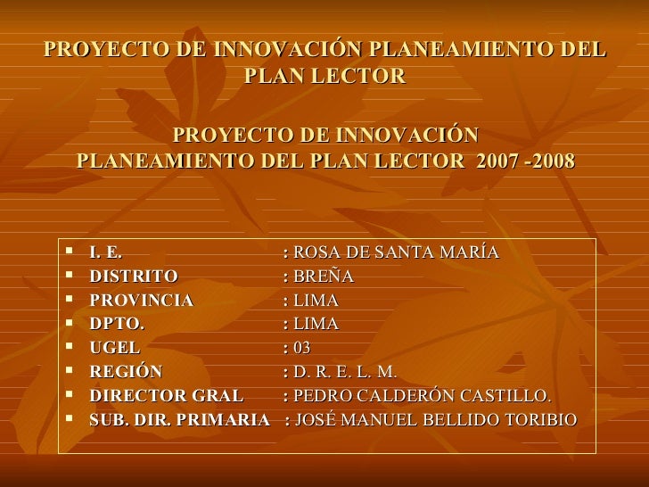 Otros modelos de planes lectores