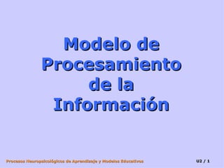 Modelo de Procesamiento de la Información 