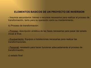 Modelo De Proyectos De Inversion | PPT