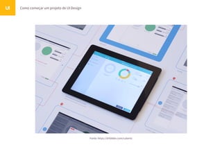 Como começar um projeto de UI DesignUI
Fonte: https://dribbble.com/cuberto
 