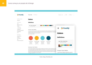 Como começar um projeto de UI DesignUI
Fonte: https://frontify.com
 