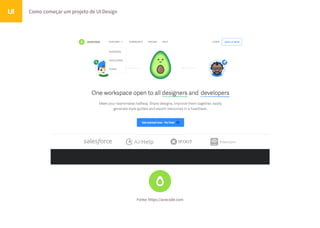 Como começar um projeto de UI DesignUI
Fonte: https://avocode.com
 