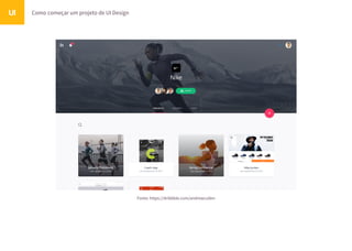 Como começar um projeto de UI DesignUI
Fonte: https://dribbble.com/andrewcullen
 