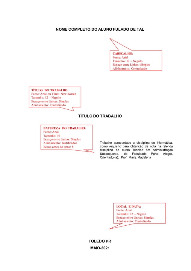 Modelo de TCC nas normas da ABNT | DOC