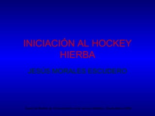 INICIACIÓN   AL HOCKEY HIERBA JESÚS MORALES ESCUDERO 