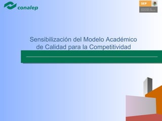 Sensibilización del Modelo Académico  de Calidad para la Competitividad   