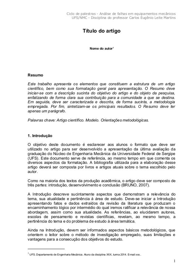 Modelo de introducao de artigo