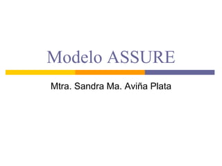 Modelo ASSURE Mtra. Sandra Ma. Aviña Plata 