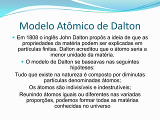Modelo atômico de dalton | PPTX