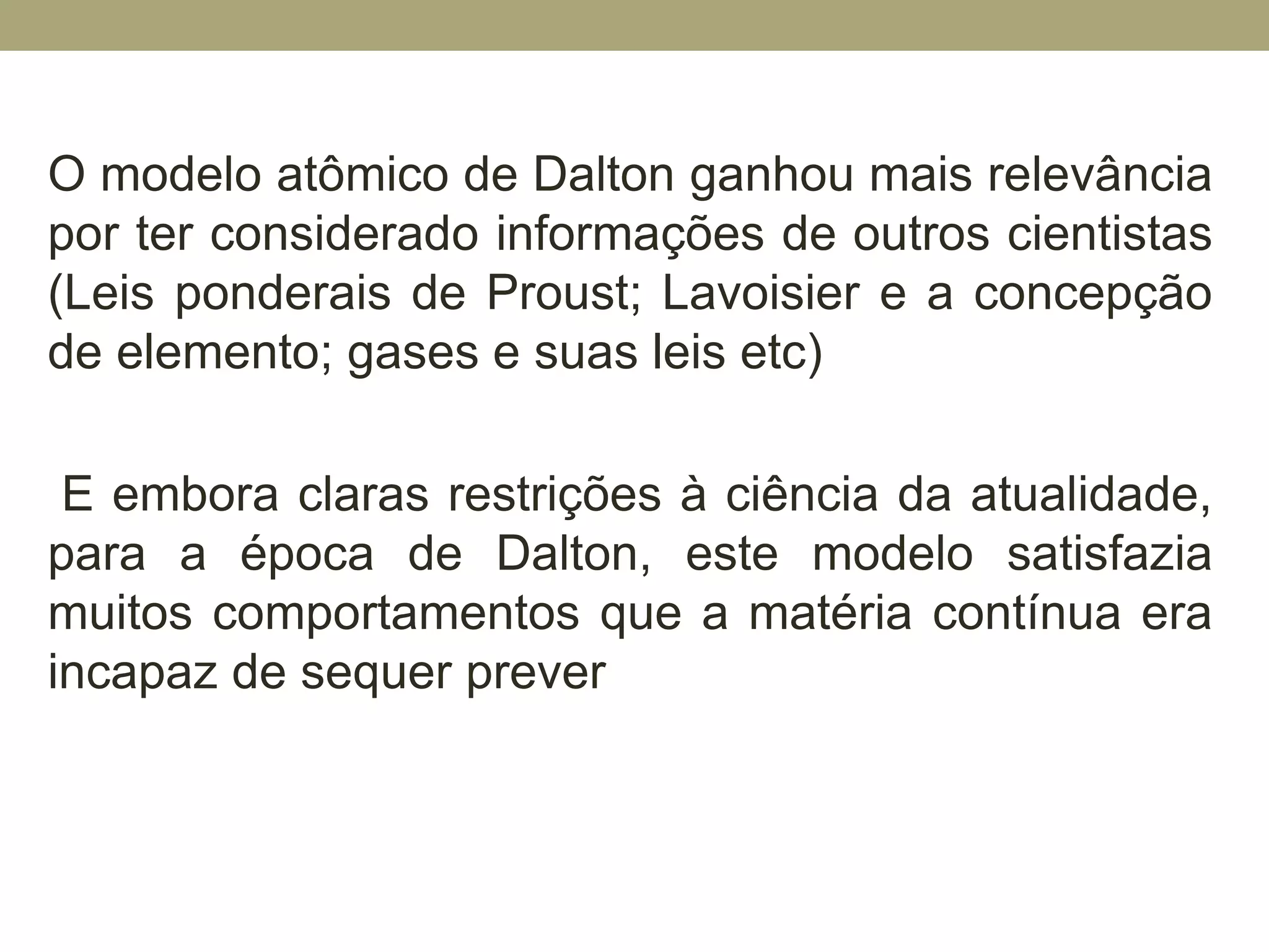 Modelo atômico de dalton | PPTX | Chemistry | Science
