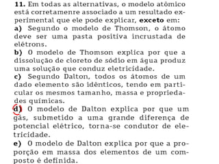 Modelo AtôMico De Dalton E Thomson