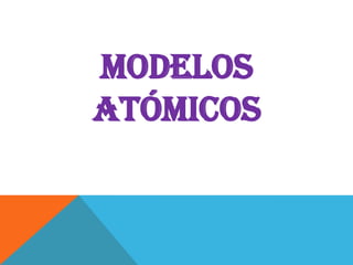 Modelos
atómicos
 