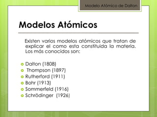 Modelo Atómico de Dalton | PPTX