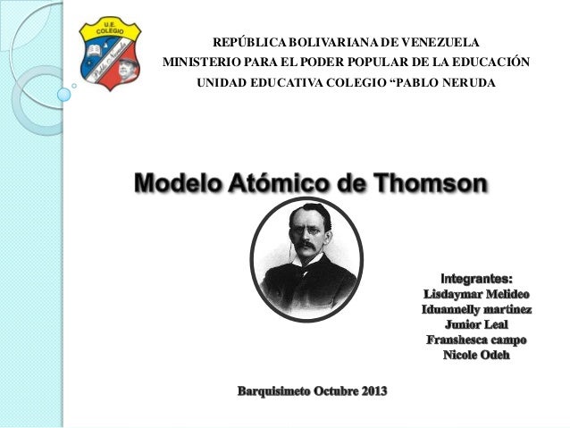 Modelo Atomico De Thomson