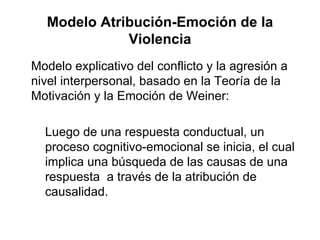 Modelo Atribución-Emoción de la Violencia ,[object Object],[object Object]