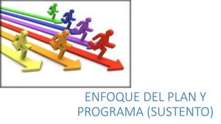 ENFOQUE DEL PLAN Y
PROGRAMA (SUSTENTO)
 