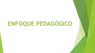 ENFOQUE PEDAGÓGICO
 