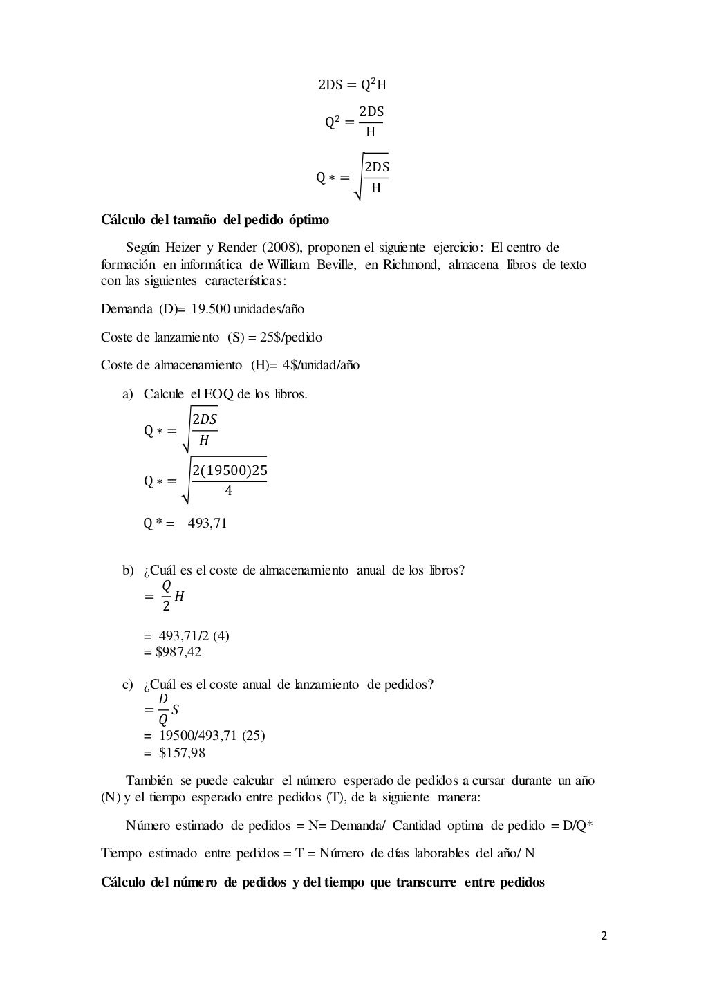 Modelo básico de la cantidad óptima de pedido
