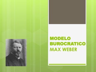 MODELO 
BUROCRATICO 
MAX WEBER 
MAX WEBER 
 