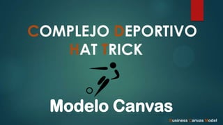 Modelo Canvas
COMPLEJO DEPORTIVO
HAT TRICK
Business Canvas Model
 