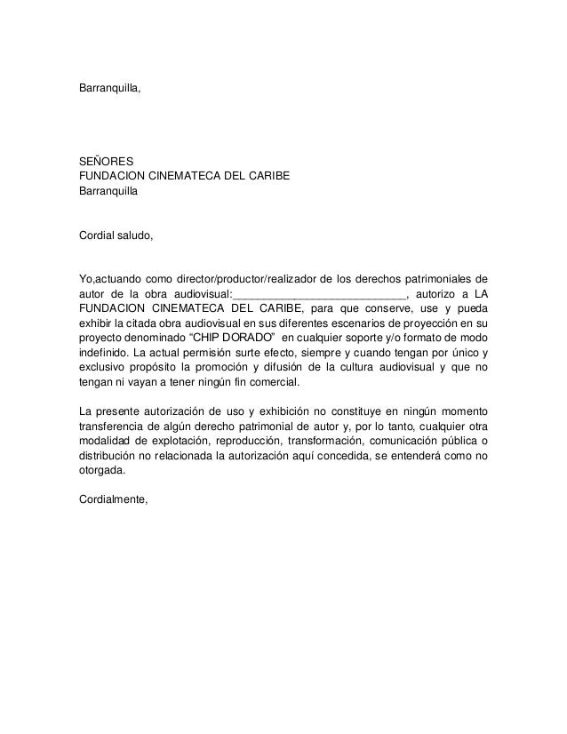 modelo de una carta