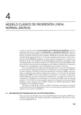 Modelo clásico de regresión lineal normal (mcrln)