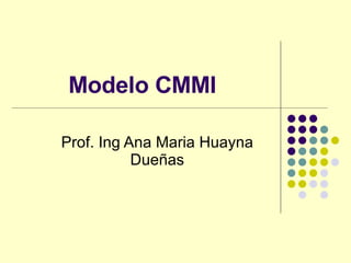 Modelo CMMI Prof. Ing Ana Maria Huayna Dueñas 
