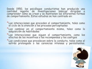Modelo conductismo | PPTX