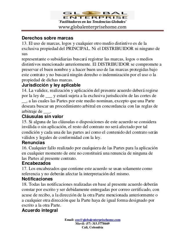 Modelo de Contratos para Negocios Internacionales
