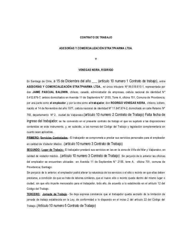 modelo contrato de trabajo