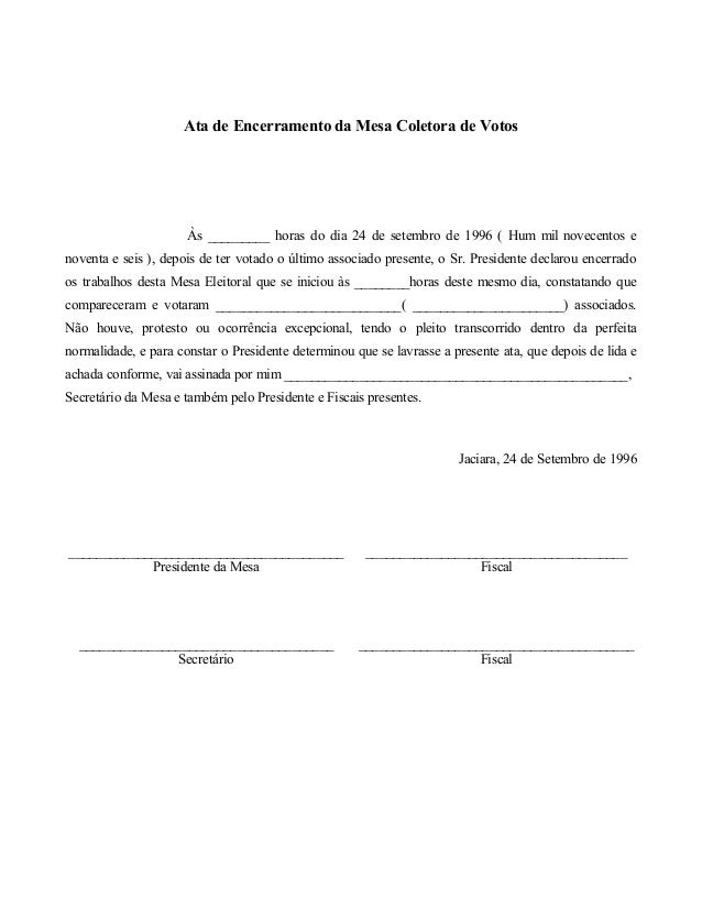 modelos de ata