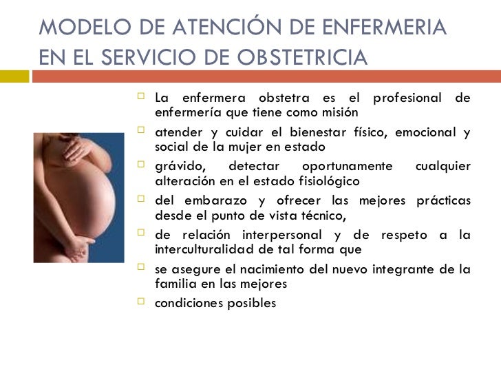 Modelo de atención de enfermeria en obstetricia