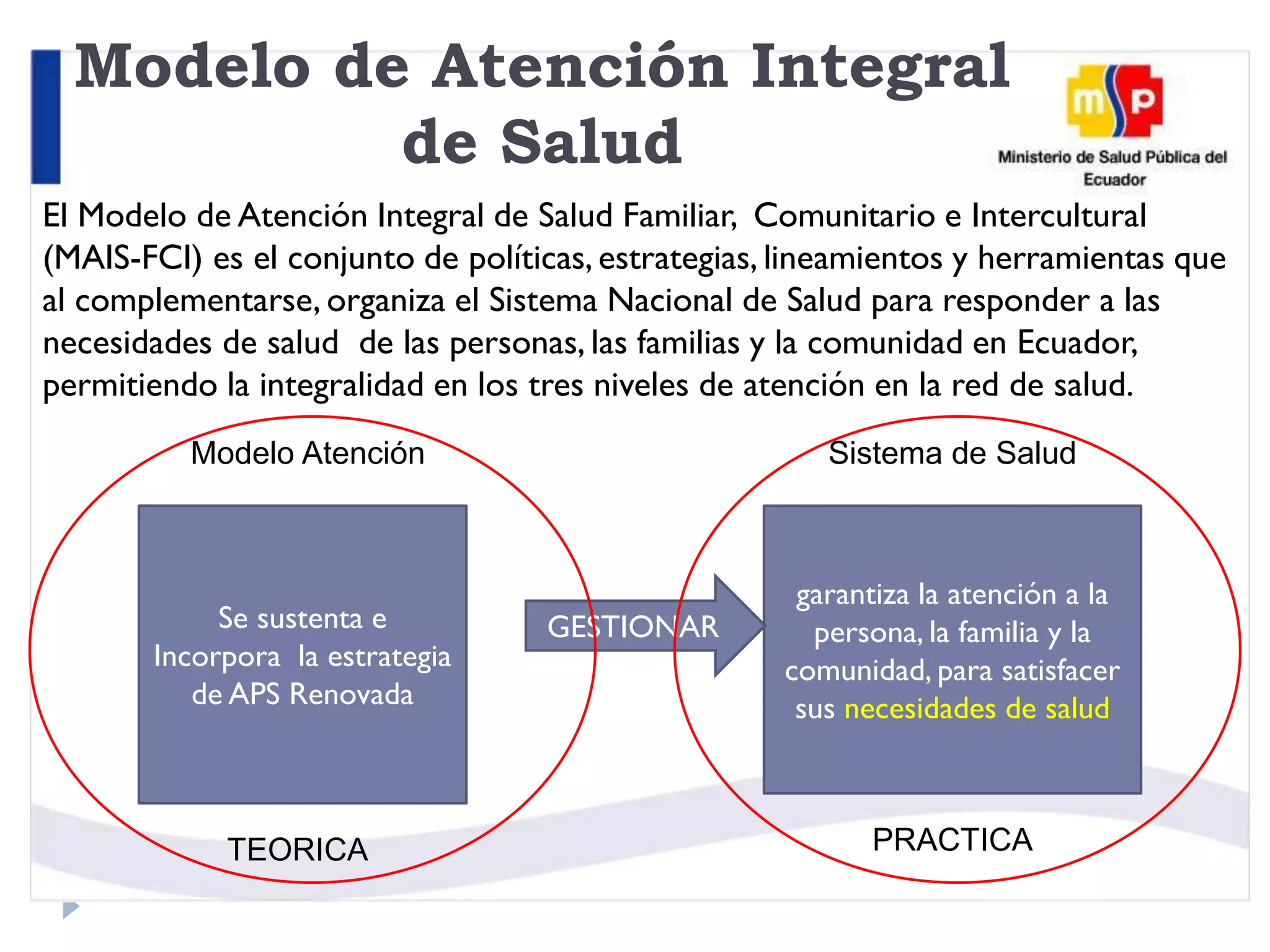 Modelo de atencion integral en salud del msp | PDF