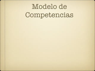 Modelo de
Competencias
 