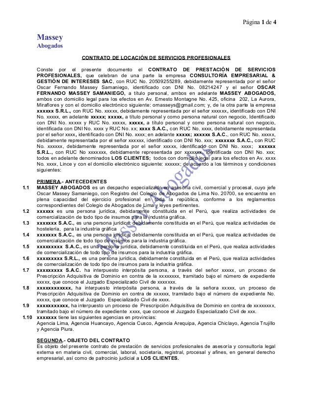 formato de honorarios profesionales