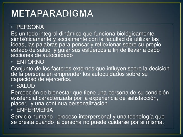 Modelo de dorothea orem